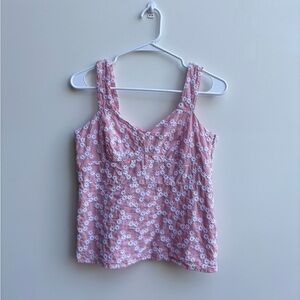 Vintage Floral Pink Women's Top